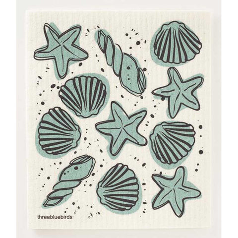 Seashells Swedish Dishcloth