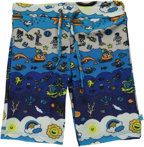 UV50 Ocean Landscape Long Swim Shorts