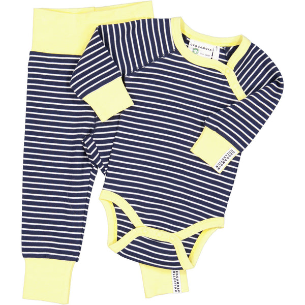 Navy Striped Baby Bottoms