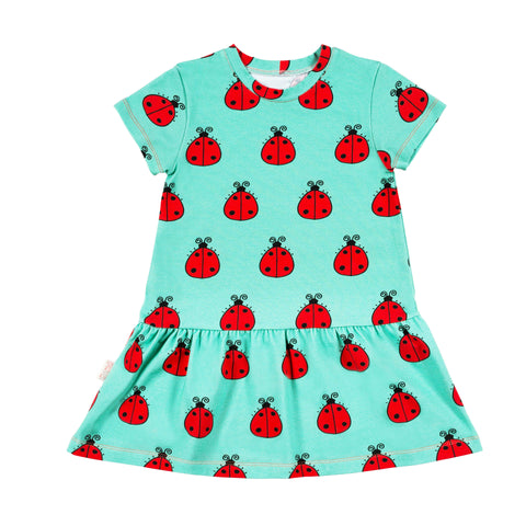 Aqua Ladybug Dress
