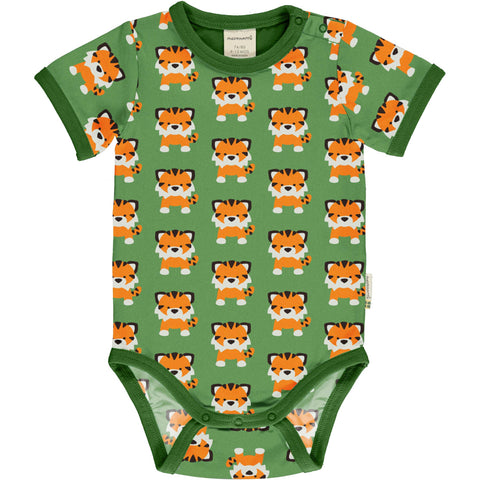 Tangerine Tiger Short Sleeve Onesie