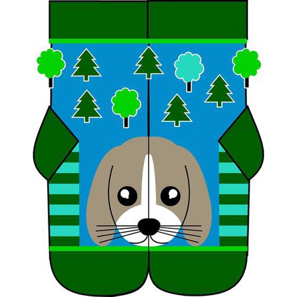 Blue Green Dog Socks
