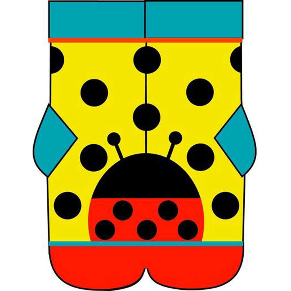 Yellow Ladybug Ankle Socks