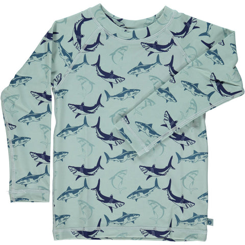 Blue Shark Long Sleeve Rash Guard