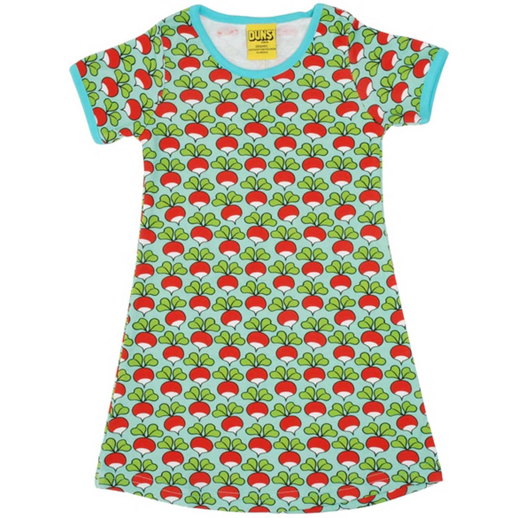 Light Turquoise Short Sleeve Radish Dress