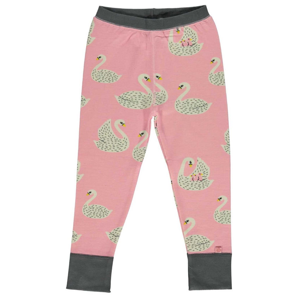 Pink Swan Wool and Cotton Pants