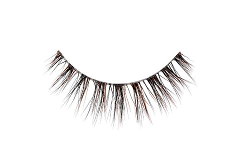 Multi-colored brown round false eyelash - Mocha