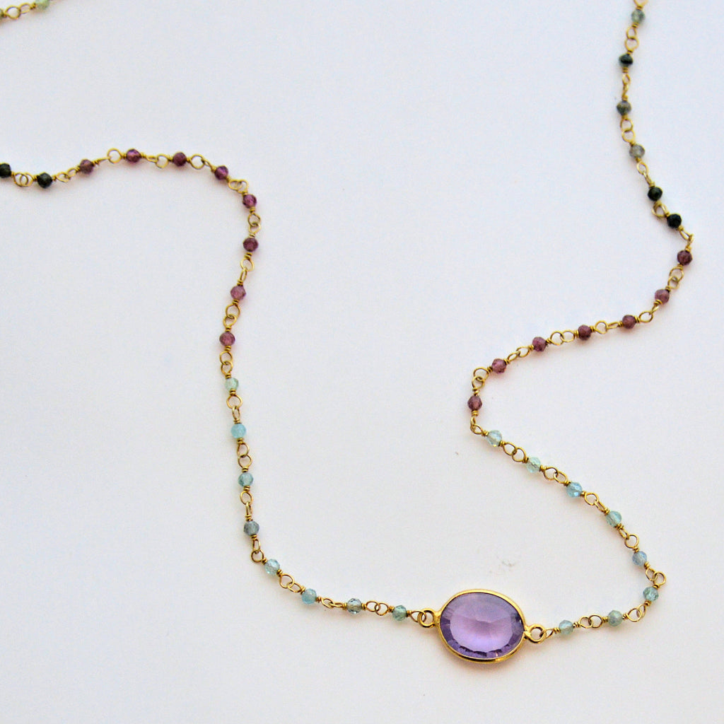 Tourmaline and Amethyst Necklace | The Elephant Story