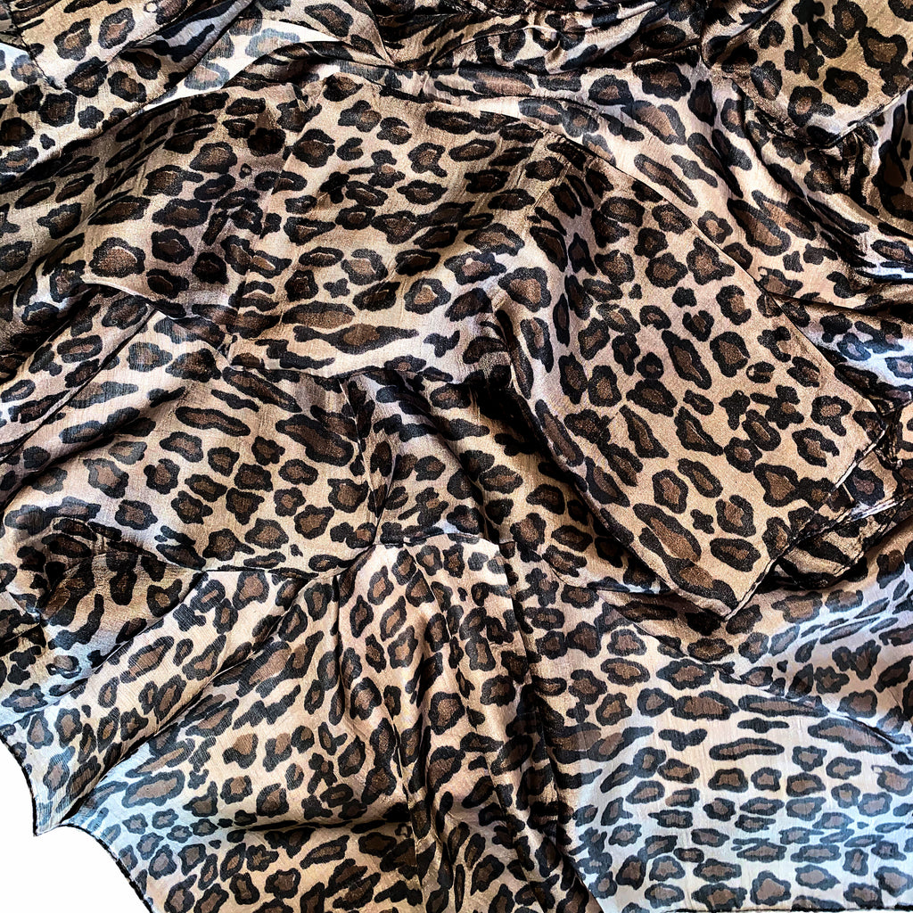 Rectangle Silk Scarf - Leopard | The Elephant Story