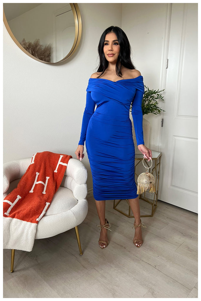 Monica Dress (Royal Blue)