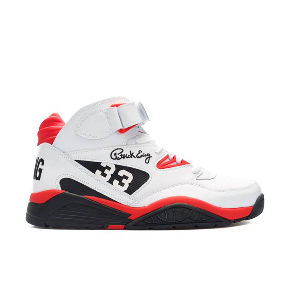 The Kross Shoe | White, Black, And Red – Ewing Athletics