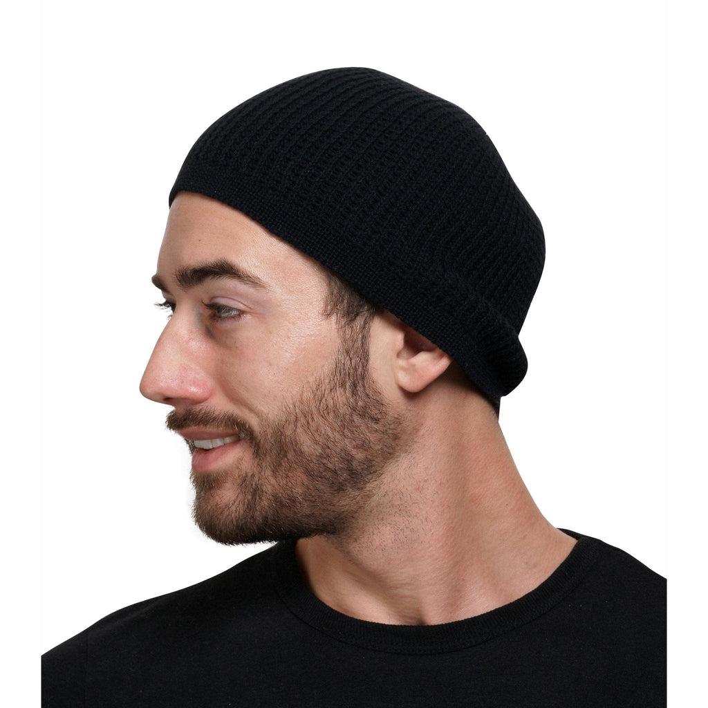 Lightweight OvertheEar Kufi Beanie Skull Cap with Checkered Knit in