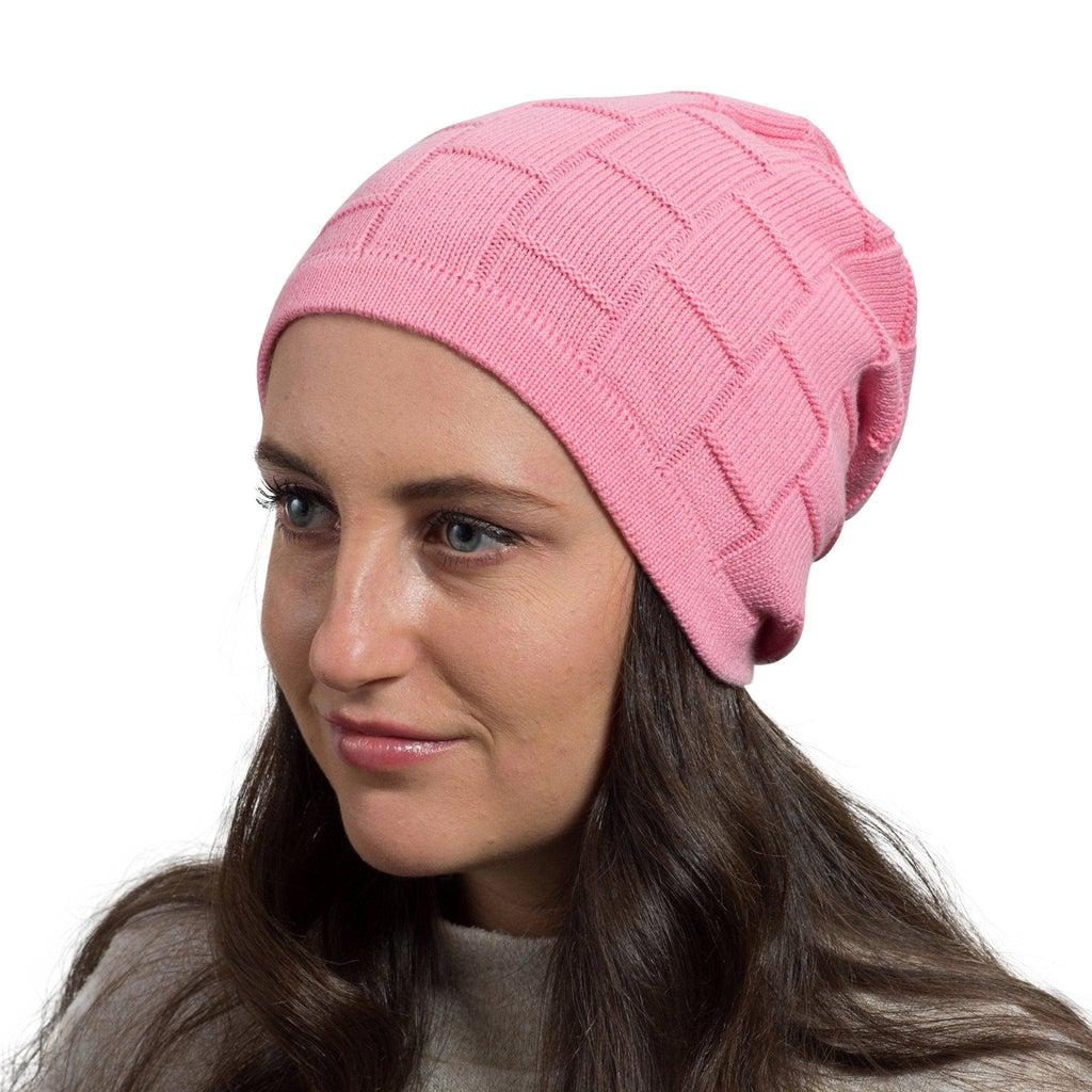 Checkered Beanie for Women Made with 100% Cotton - All Candid Signature