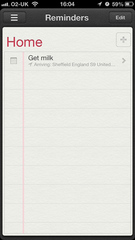 How to set a location based reminder on the iPhone