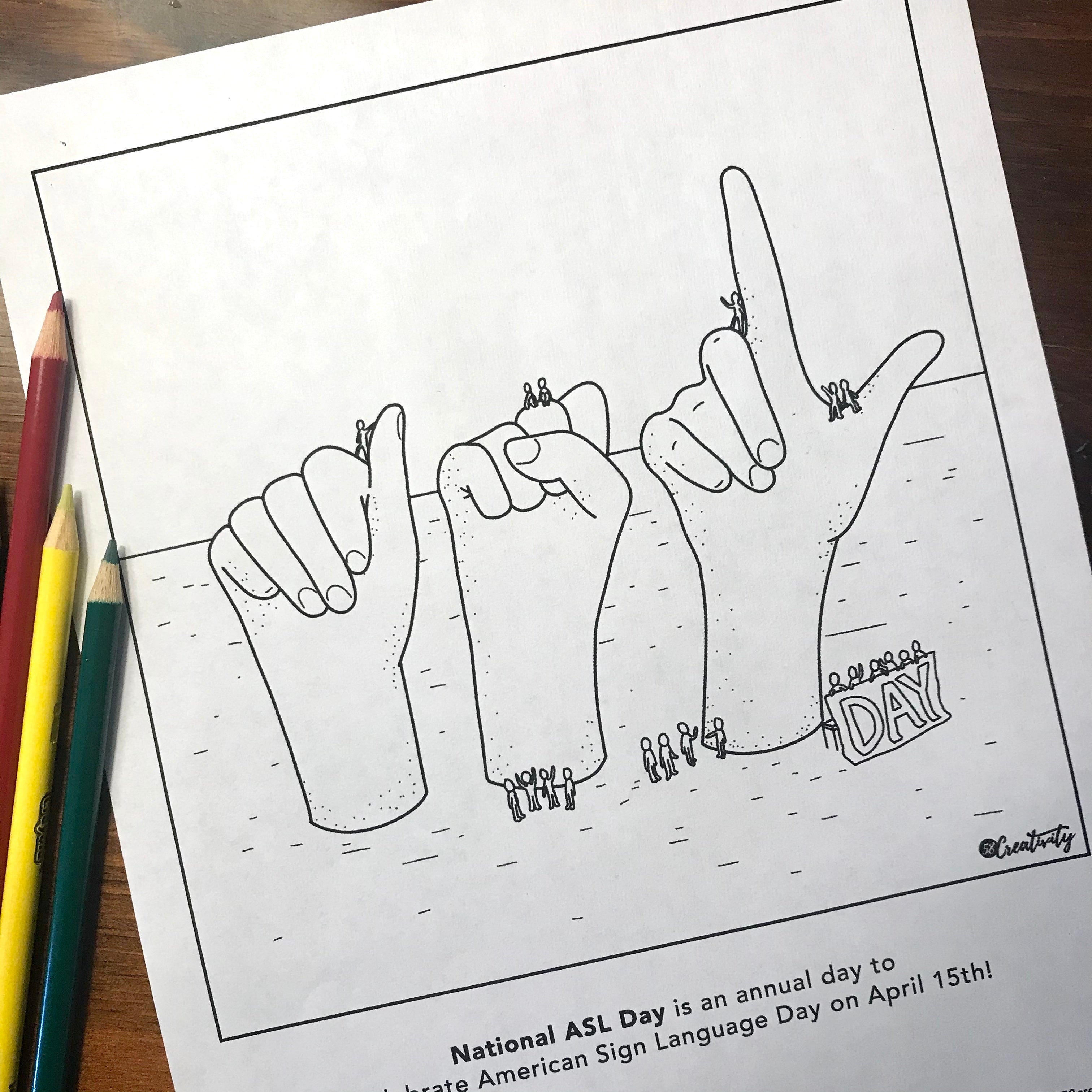 asl coloring pages