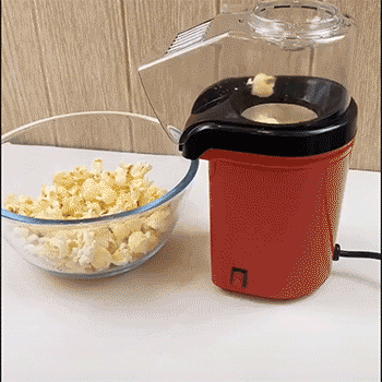US Plug Mini Electric Popcorn Maker Home Square Hot Air Popcorn
