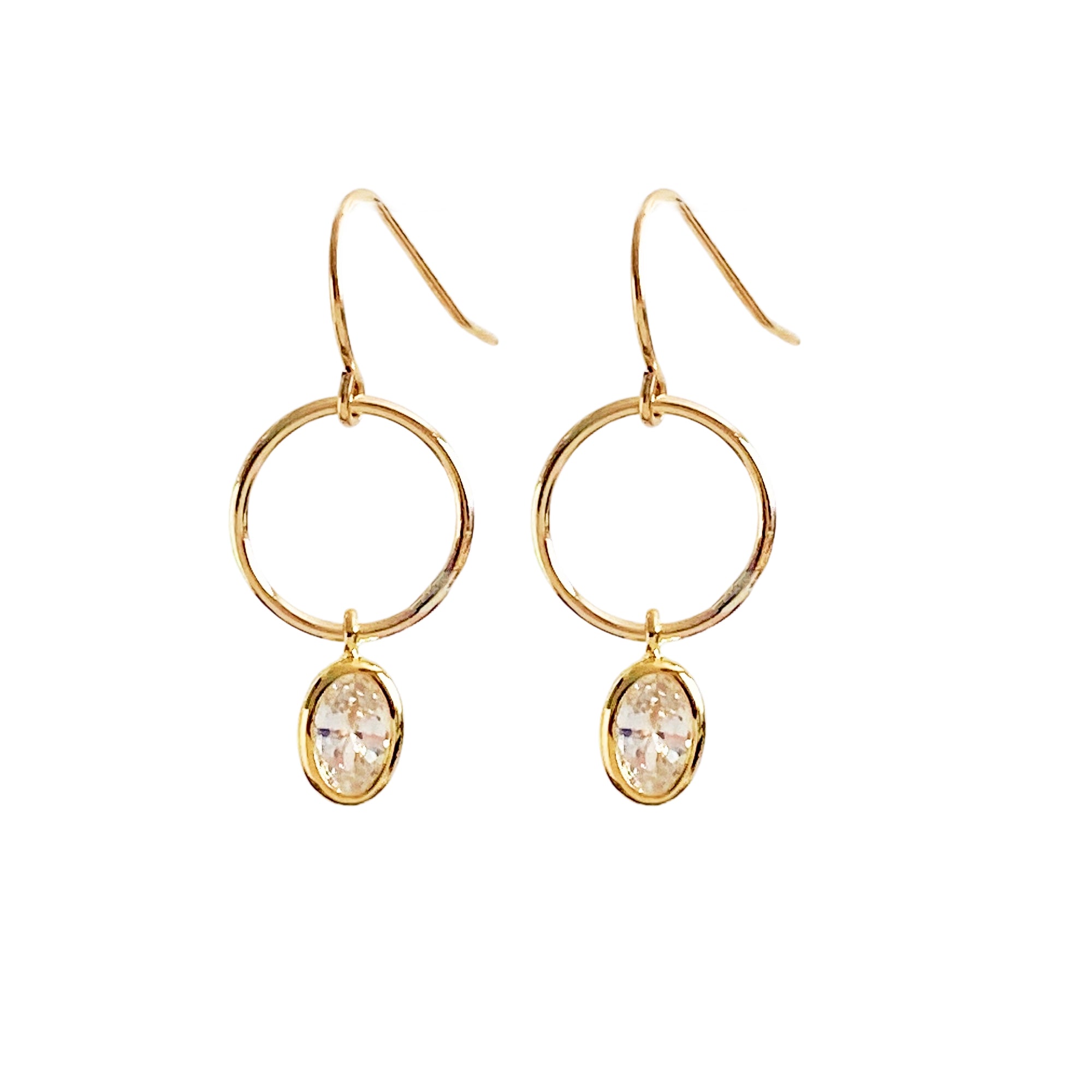 Hoop Earrings with CZ's