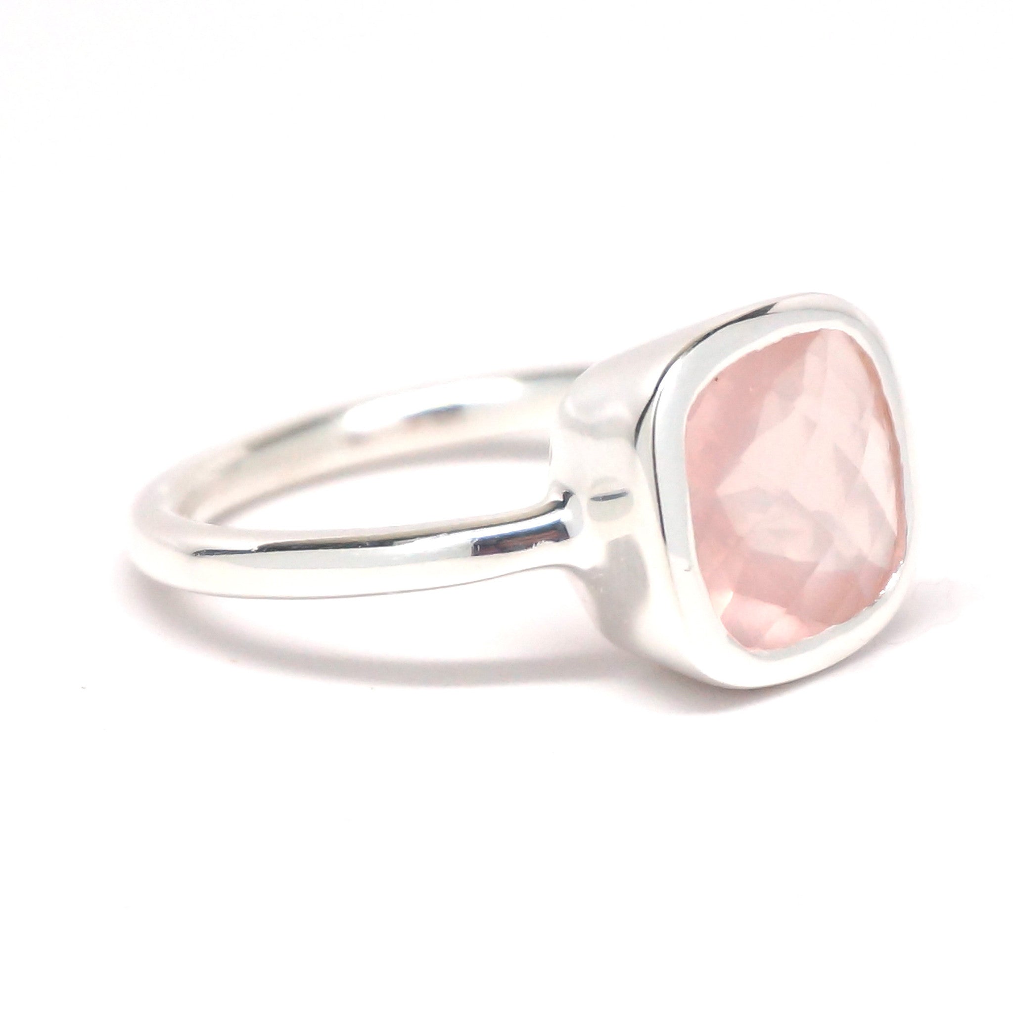 Rose Quartz Gold Ring - Tangerine Jewelry Shop