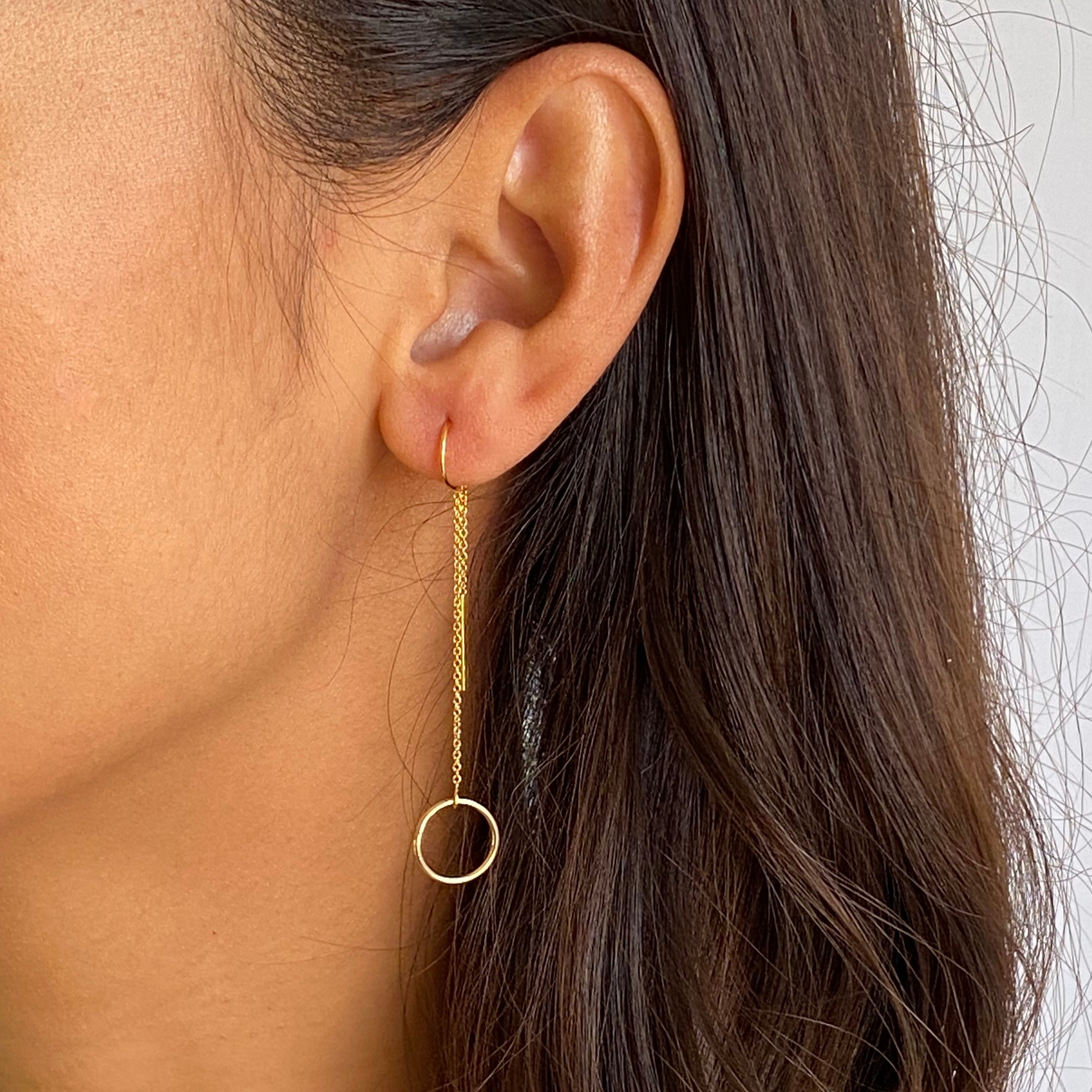 Circle Threader Earrings