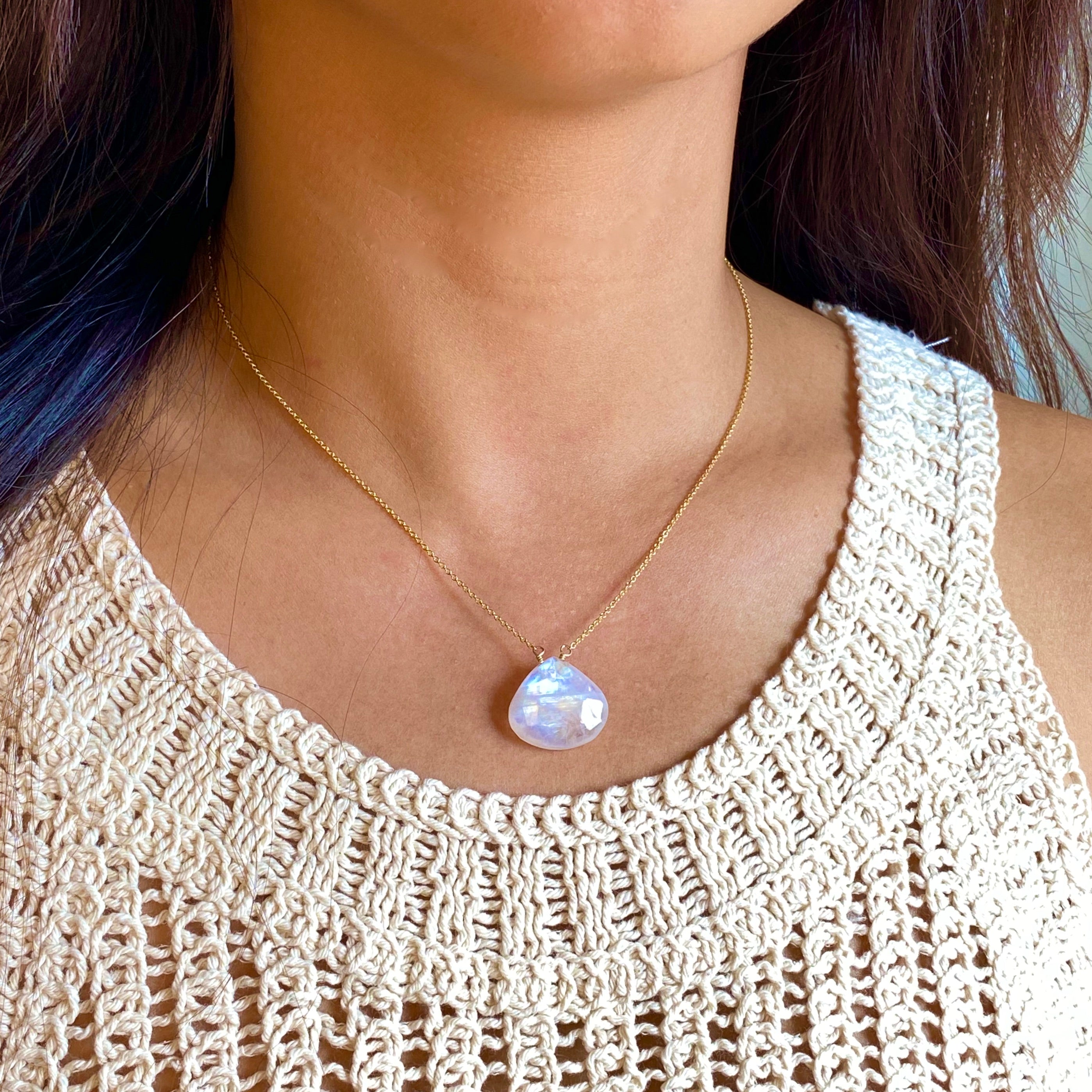 Moonstone Pendant Necklace