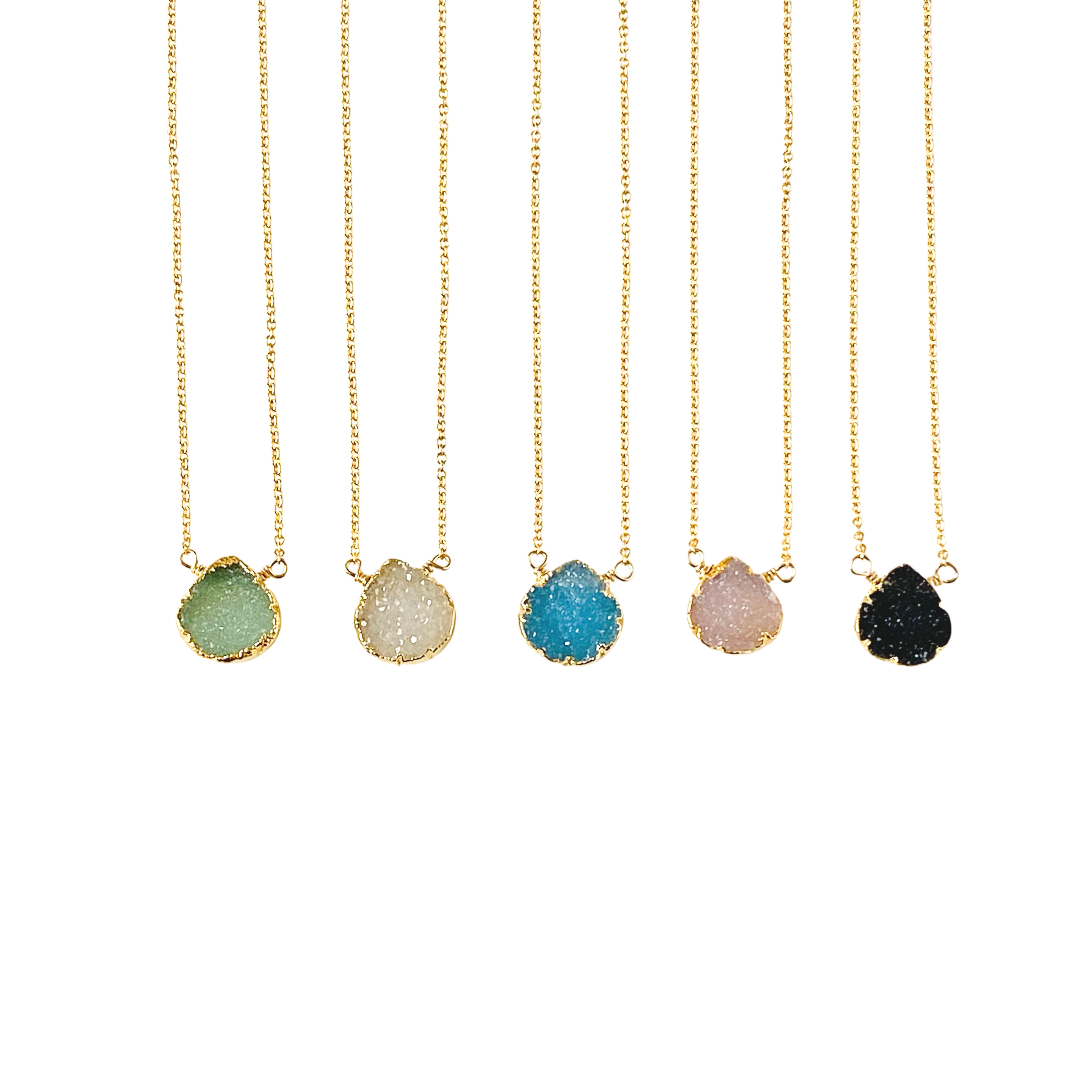 Druzy Drop Necklace