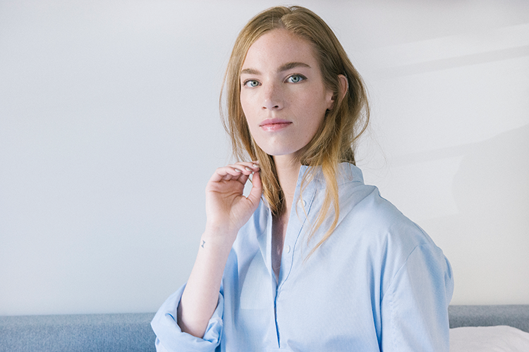 Blue cotton nightshirt by The Sleep Shirt