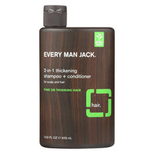 Load image into Gallery viewer, Every Man Jack 2 In 1 Shampoo Plus Conditioner - Thickening - Scalp And Hair - Fine Or Thinning Hair - 13.5 Oz