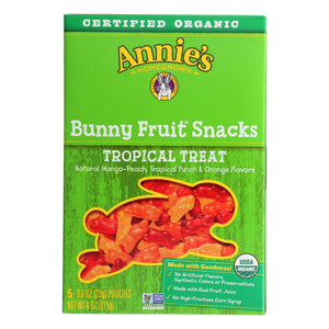 Annie's Homegrown Fruit Snack Tropical Treat - Case Of 10 - 4 Oz
