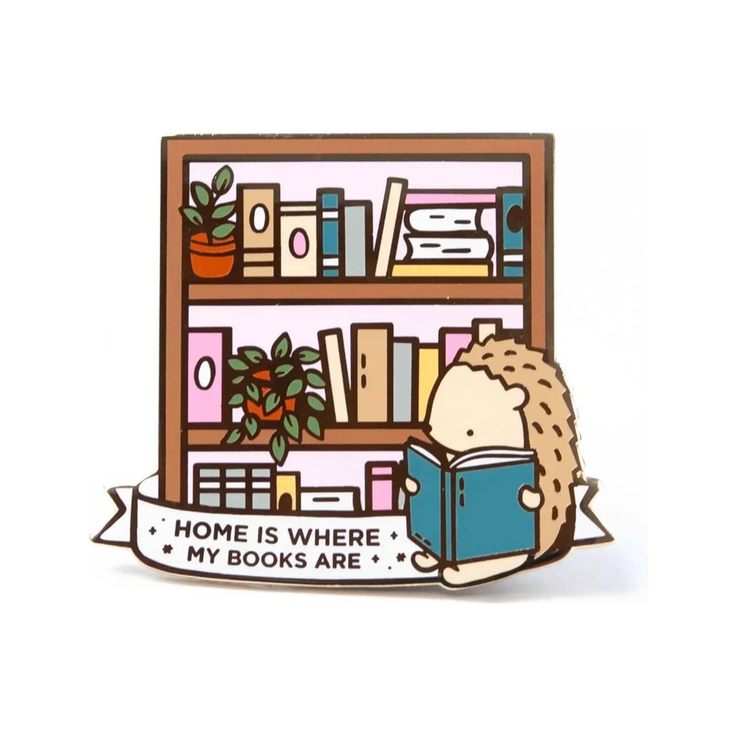 Bookshelf Enamel Pin