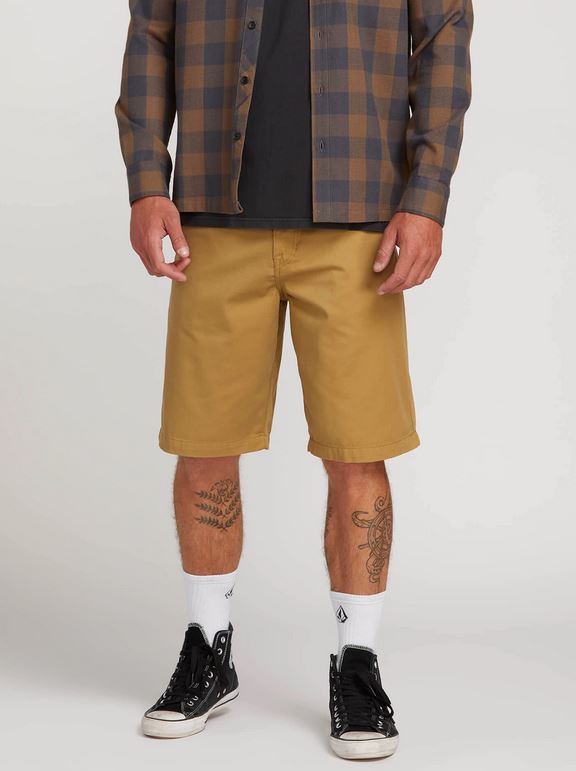 Volcom Skate Vitals Cargo Hybrid Shorts Khaki - Skate Warehouse