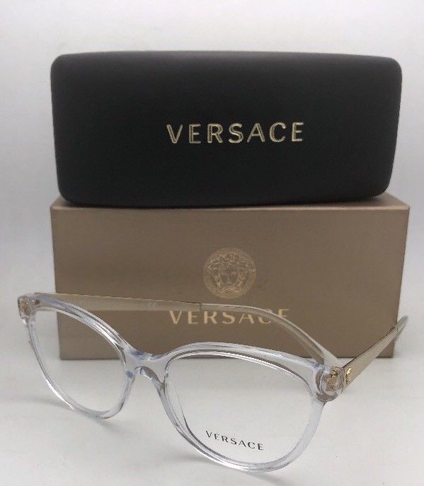 clear frame glasses versace