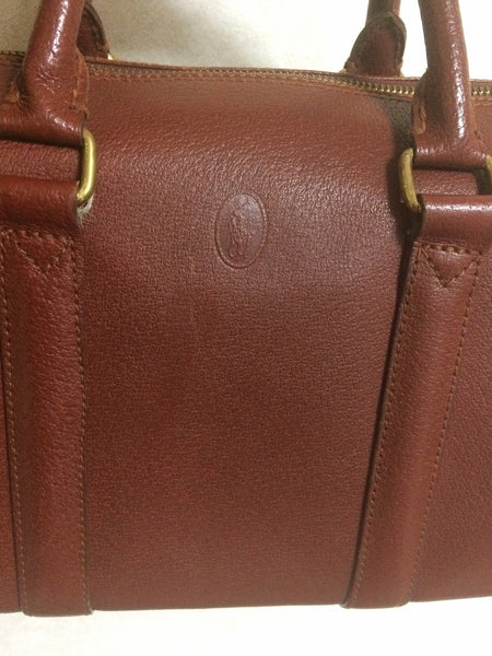 Vintage Ralph Lauren brown leather speedy style bag, mini duffle purse – eNdApPi ***where you ...