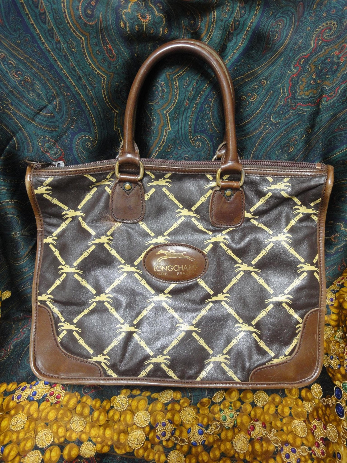 vintage longchamp leather bag