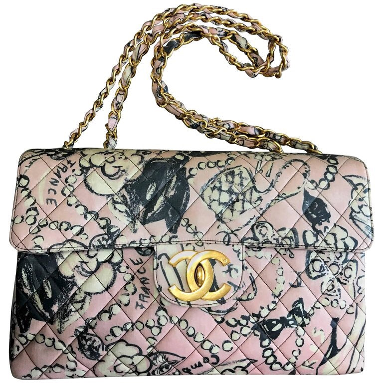 chanel vintage canvas bag