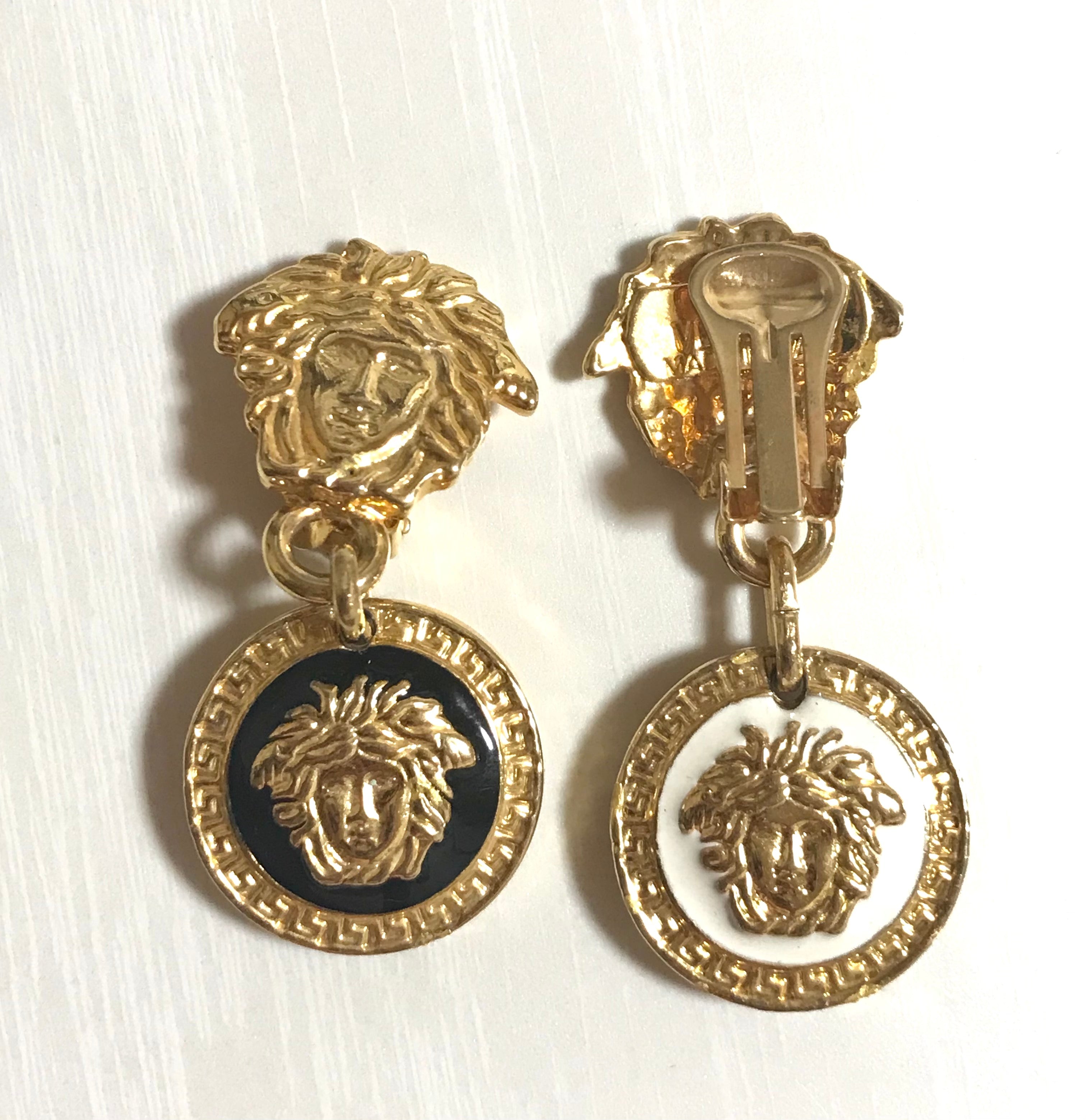 versace dangle earrings