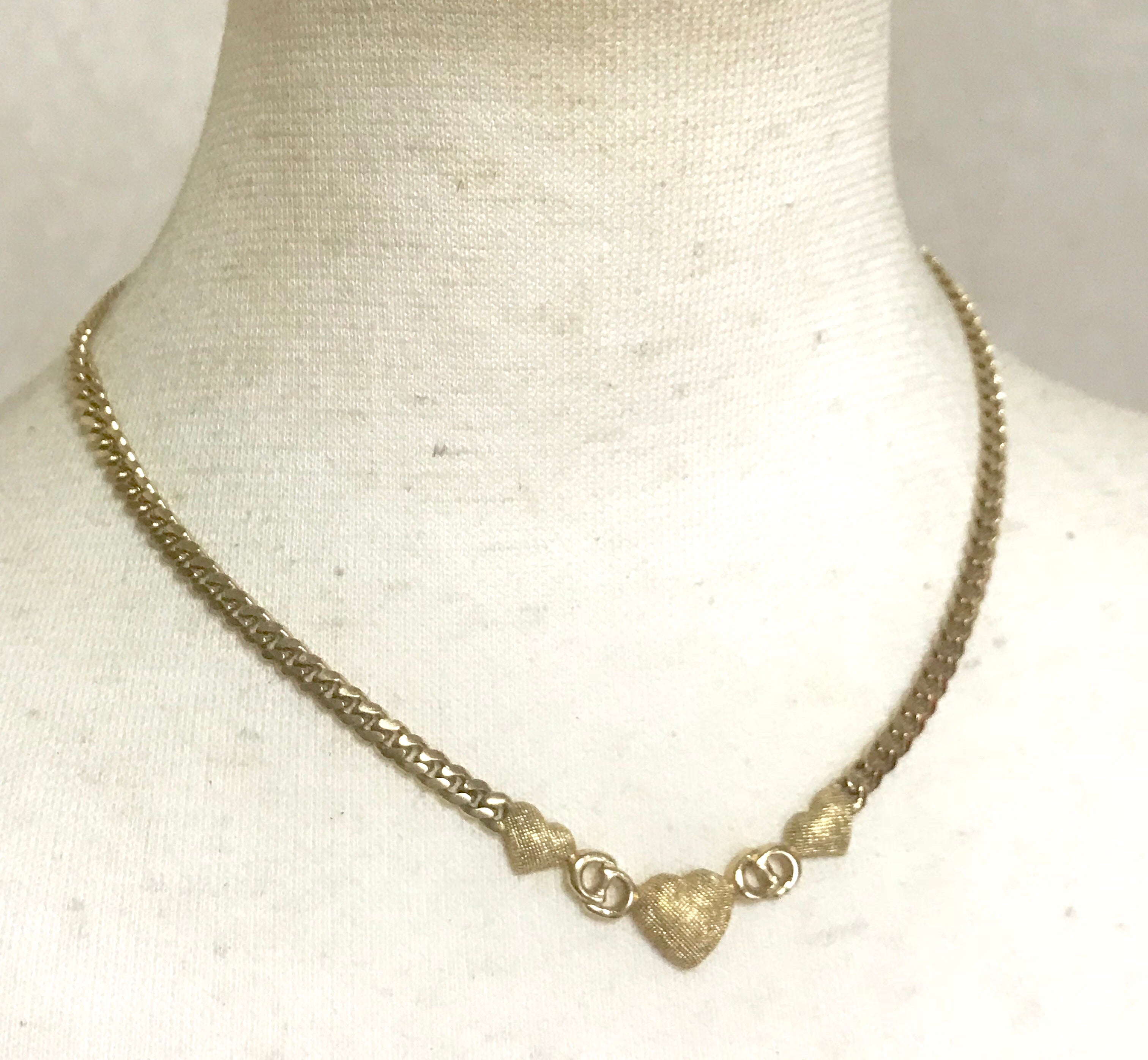 christian dior gold chain necklace