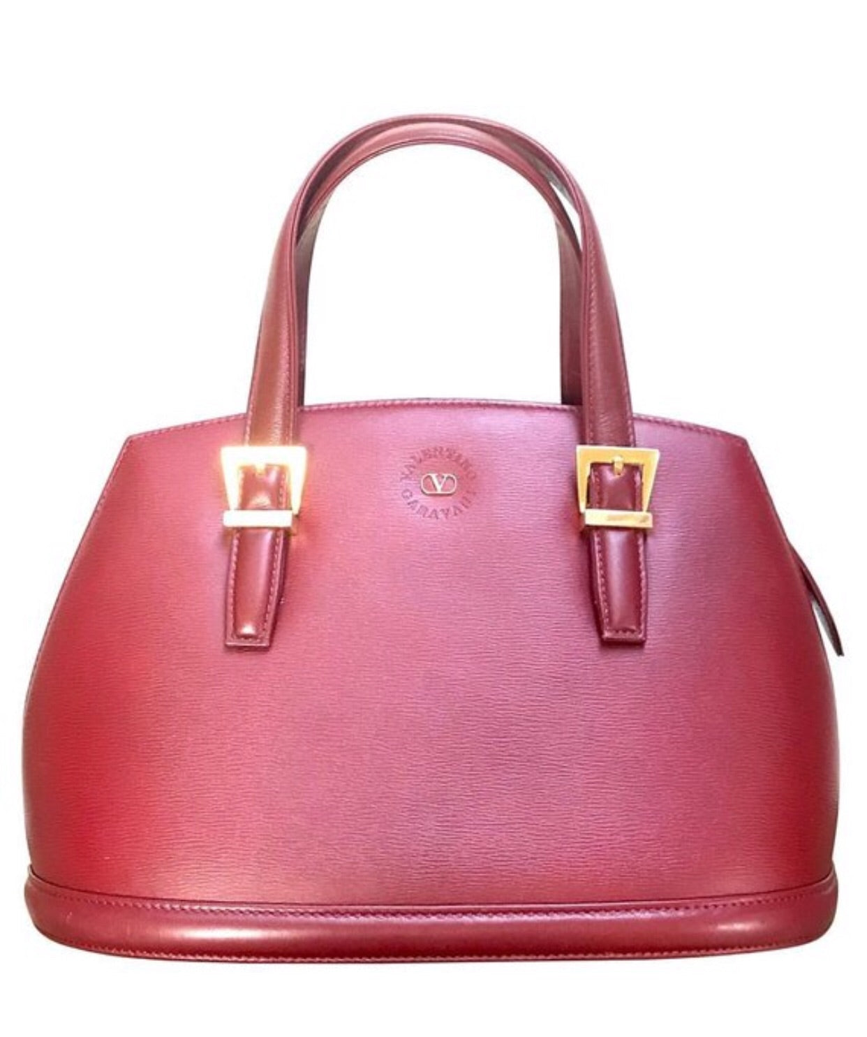 oor Doe een poging Verwoesten Vintage Valentino Garavani wine leather handbag with golden buckles. C –  eNdApPi ***where you can find your favorite designer  vintages.....authentic, affordable, and lovable....