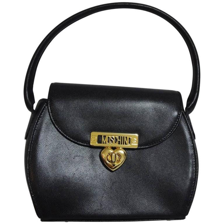 moschino leather handbag