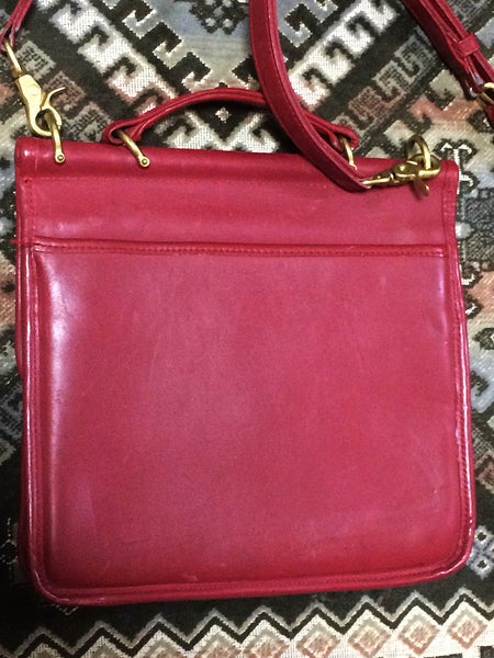 Vintage COACH genuine red leather postman style bag, handbag, shoulder –  eNdApPi ***where you can find your favorite designer  vintages.....authentic, affordable, and lovable....