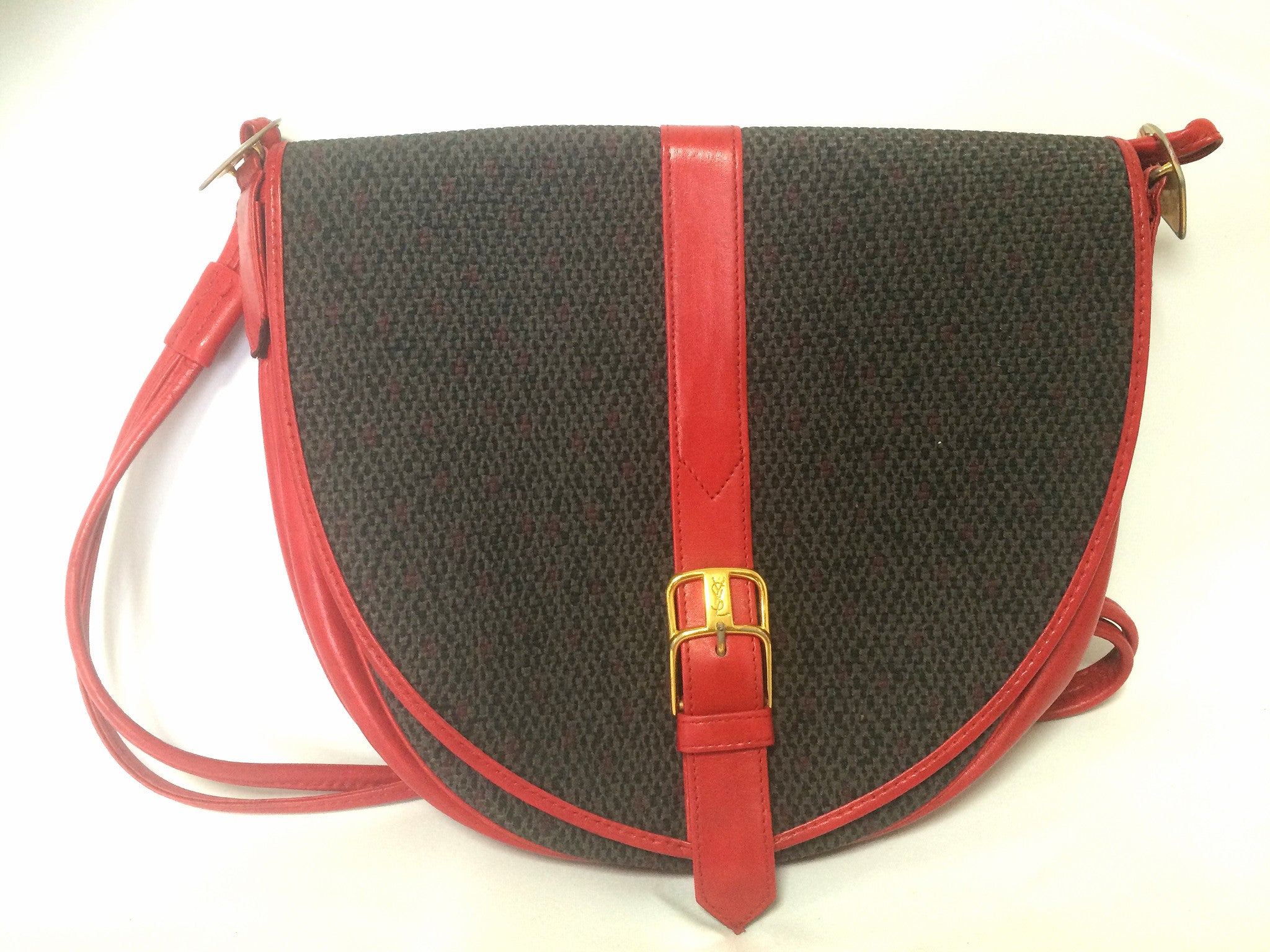 ysl red sling bag