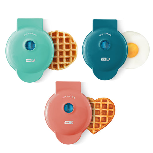 MultiMaker™ Mini System with Removable Plates: Waffle & Griddle – Dash