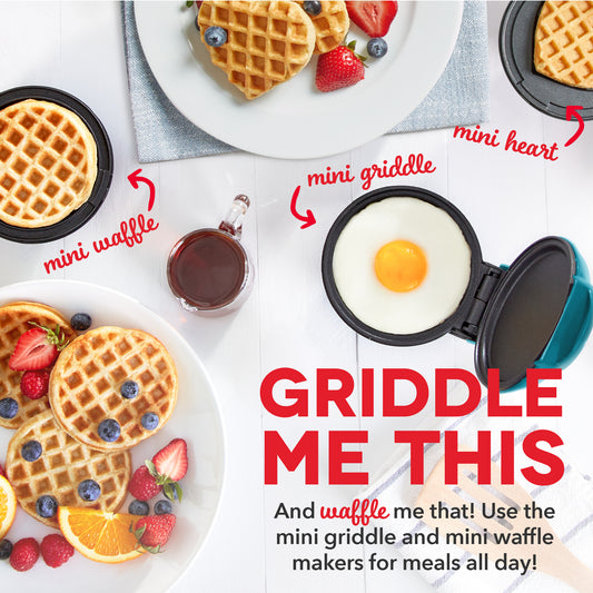  Mini Waffle Maker with 7 Removable Plates - Includes Storage  container and Bundled with Waffle Recipe Card by Infinite Abundance  Bundles: Home & Kitchen