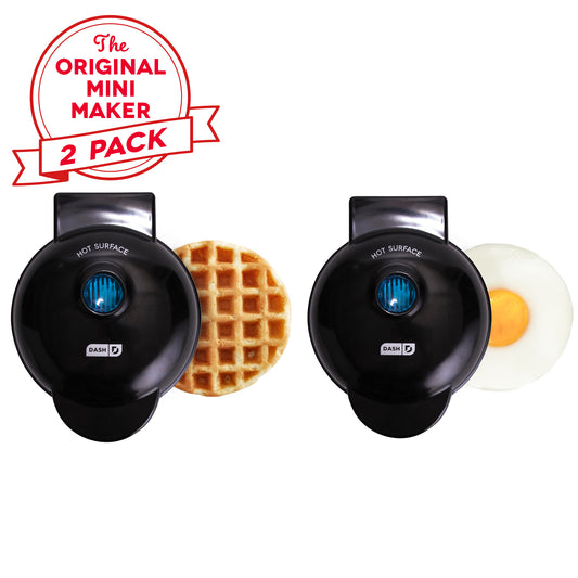  Dash Mini Waffle Maker Machine for Individuals, Paninis &  DMS001RD Mini Maker Electric Round Griddle for Individual Pancakes,  Cookies, Eggs & other on the go Breakfast, Lunch & Snacks, Red: Home