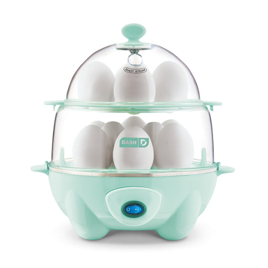 DASH Rapid Egg Cooker: 6 Egg Capacity Electric Egg Cooker for Hard Boiled  Eggs, Poached Eggs, Scrambled Eggs, or Omelets with Auto Shut Feature -  Aqua, 5.5 Inch (DEC005AQ) Aqua Cooker 