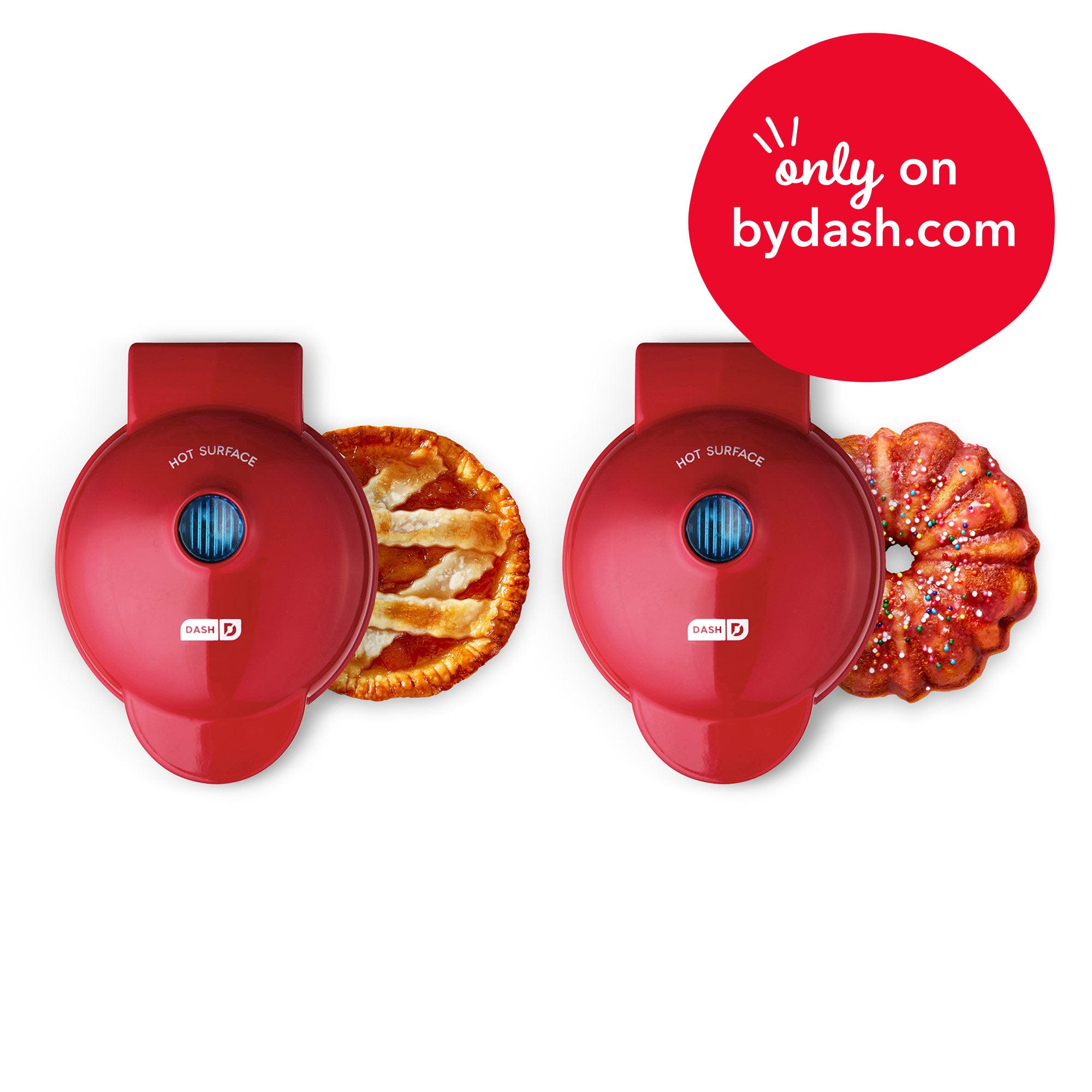 Dash Heart Treat Maker Set of 2, Mini Heart Bundt Cake Maker