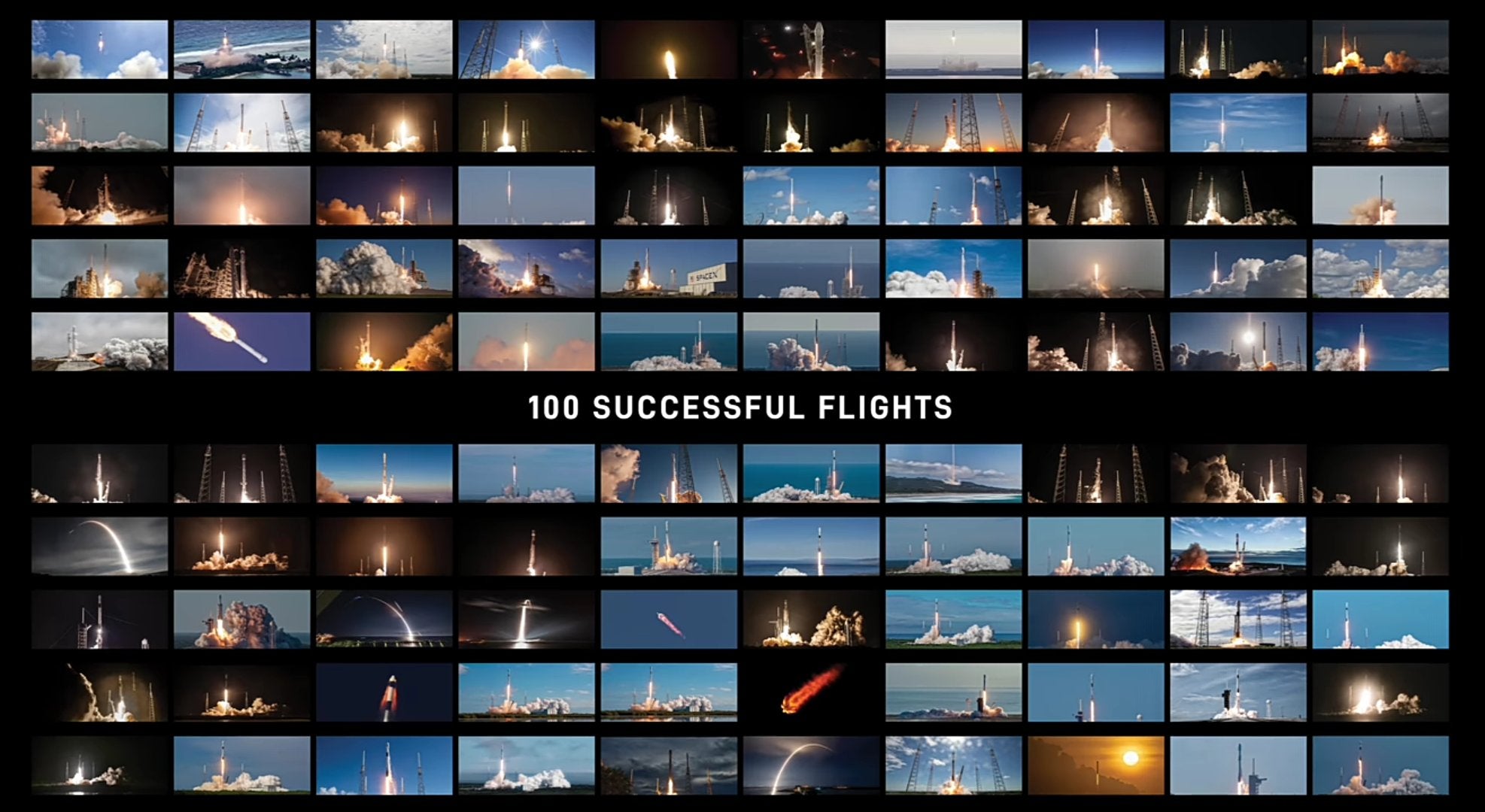 SpaceX makes history with 100 successful rocket flights!