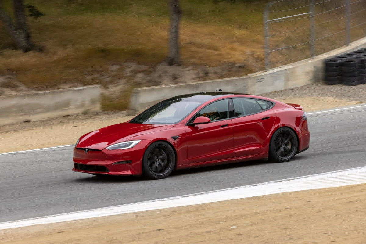 Tesla Model S Plaid With Active Rear Spoiler Is Worlds Fastest Produc