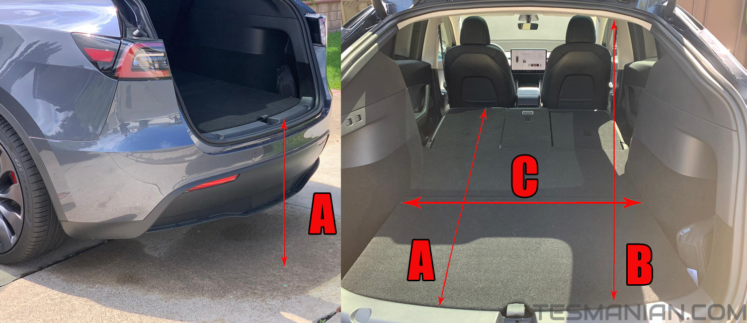 Tesla Model Y Interior Trunk Trunk Well Frunk And Other Measurement