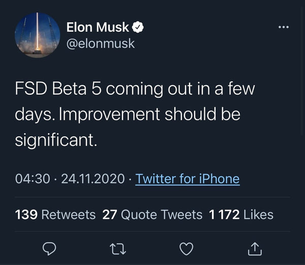 Tesla FSD Full Self-Driving 5 to Rollout in a Few Days with Significan