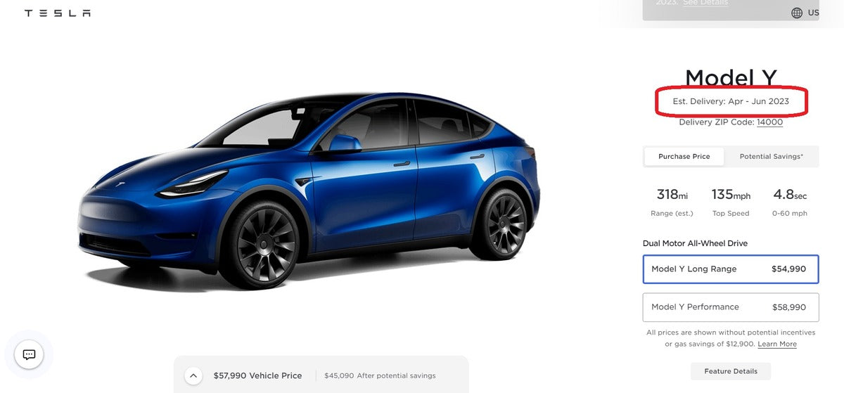 Tesla Model Y Range Delivery Extends to Weeks